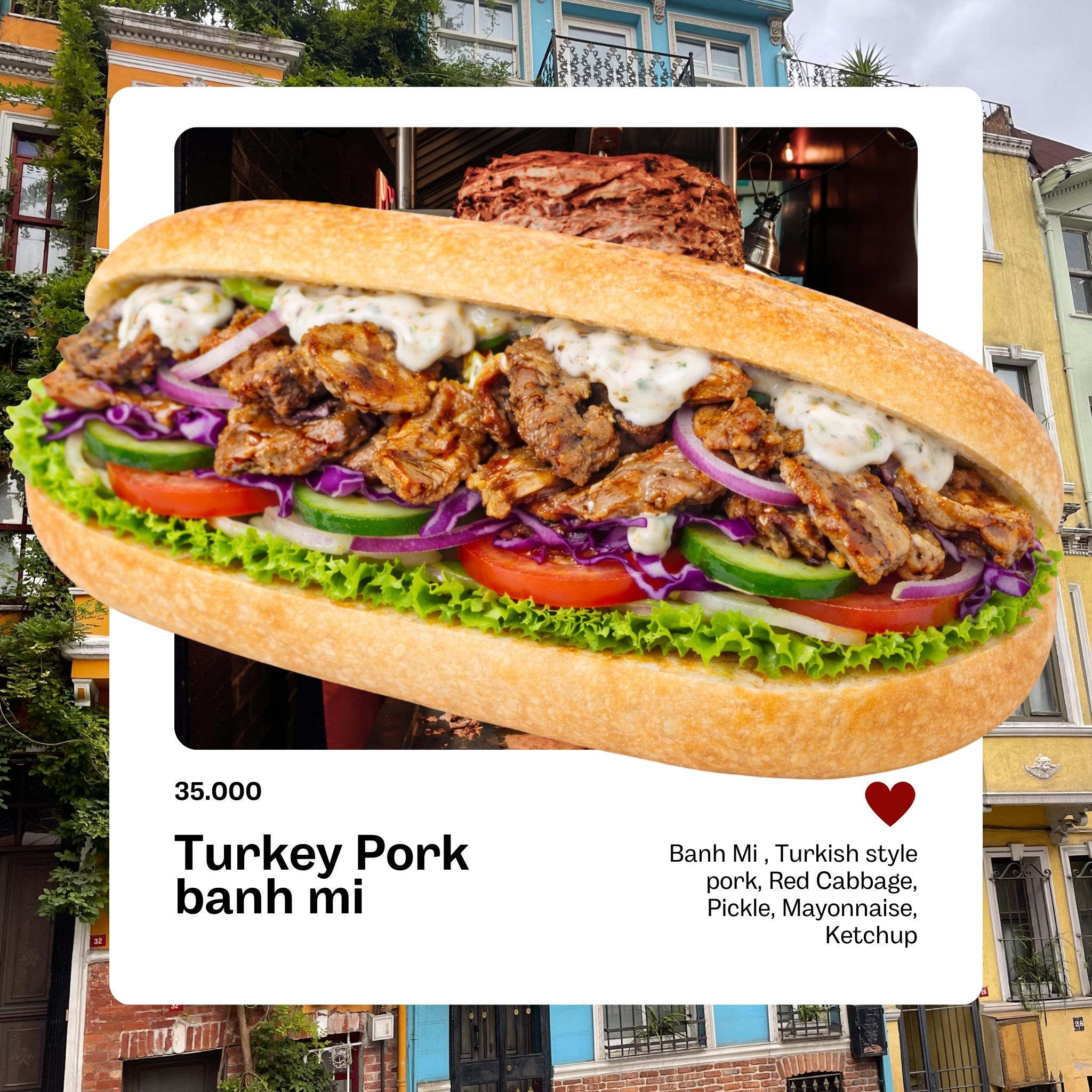 Bánh mì heo Turkey tại Bami ship bánh mì Đà Nẵng