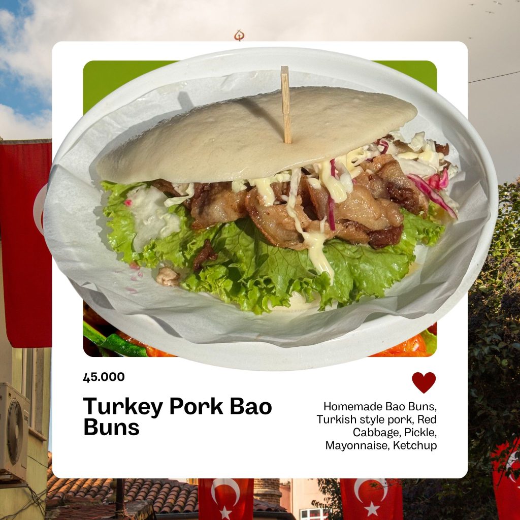 bánh bao kẹp Turkey Pork