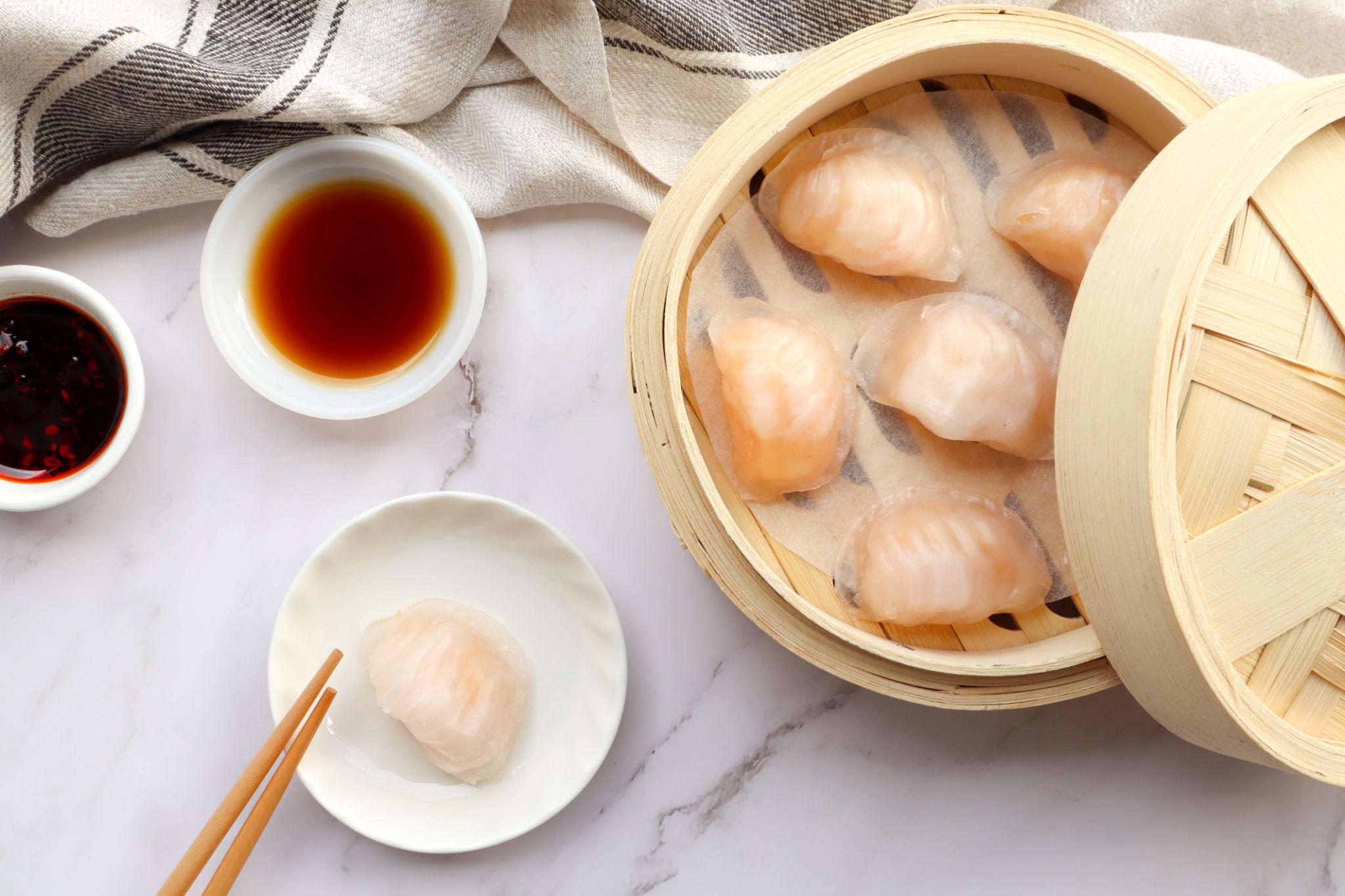 dimsum tôm trong suốt